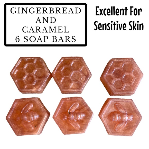 Effervescent Bubbles Other - 6 Bars, Honeycomb Bee Soap, Handmade, Great Gift Idea! ( PRICE IS FIRM )